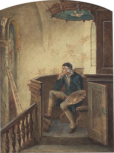 Bengt Nordenberg Selfportrait in the Pulpit of Virestad Church China oil painting art